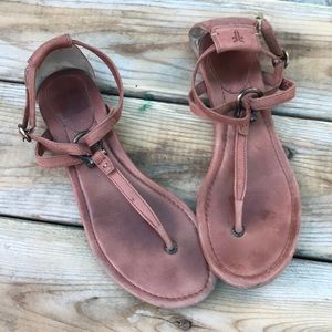 Frye Strappy Brown Leather Sandals
